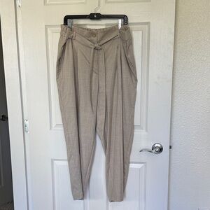 NWT LOFT high waisted paper bag tapered pleated trouser pant Plus Size 20